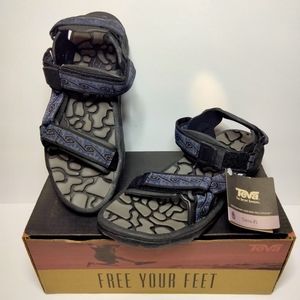 Teva Terra Fi 5 Universal Black Spiral Sandals Mens Size 10 -NIB-New